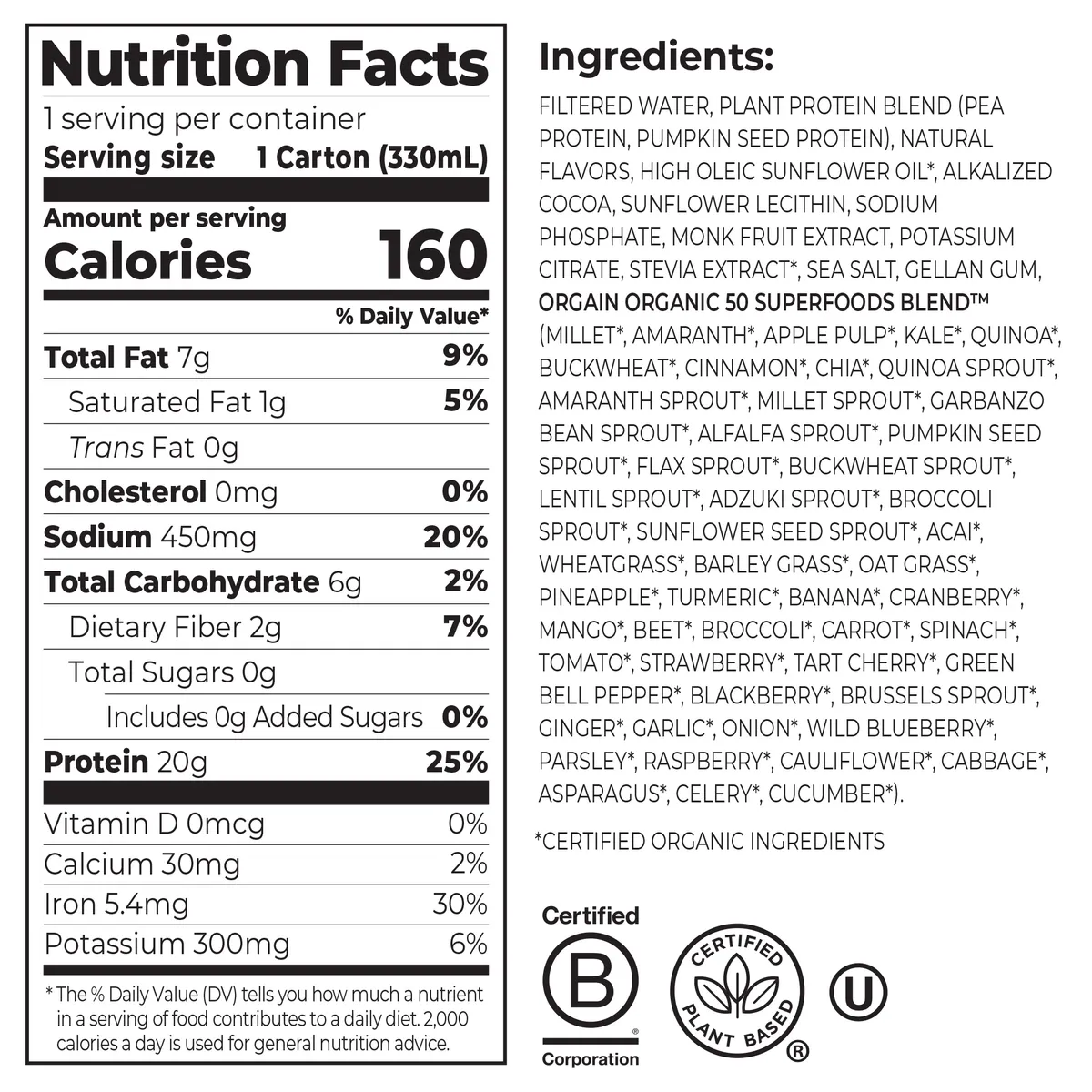 20g Plant Protein + 50 Superfoods Shakes - Image 2