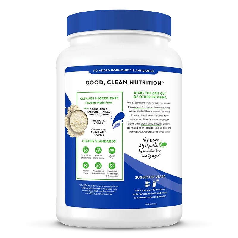 Grass Fed Whey Protein Powder - Vanilla Bean - Image 3