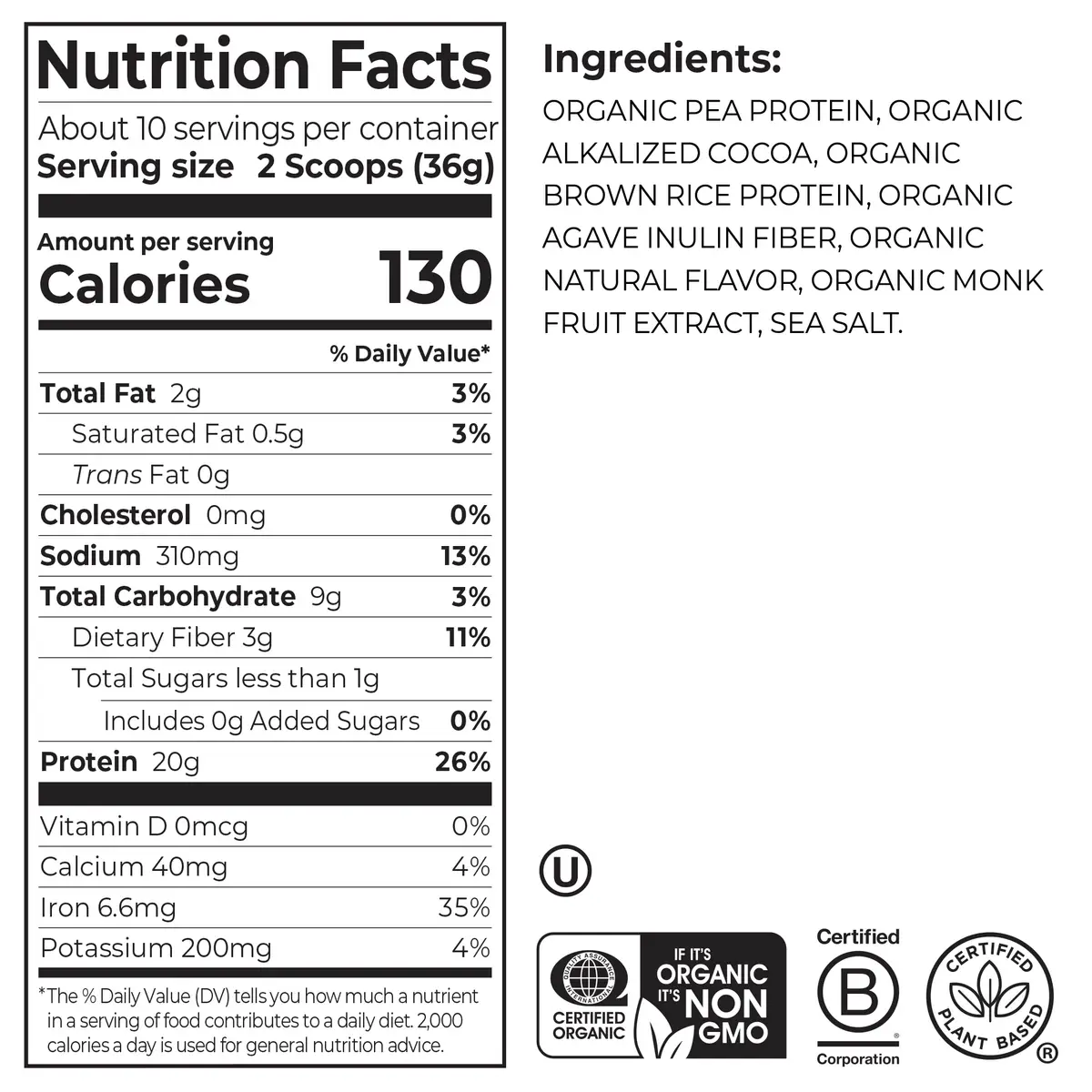 Perfect Blend Plant Protein Powder - Creamy Chocolate - Image 2