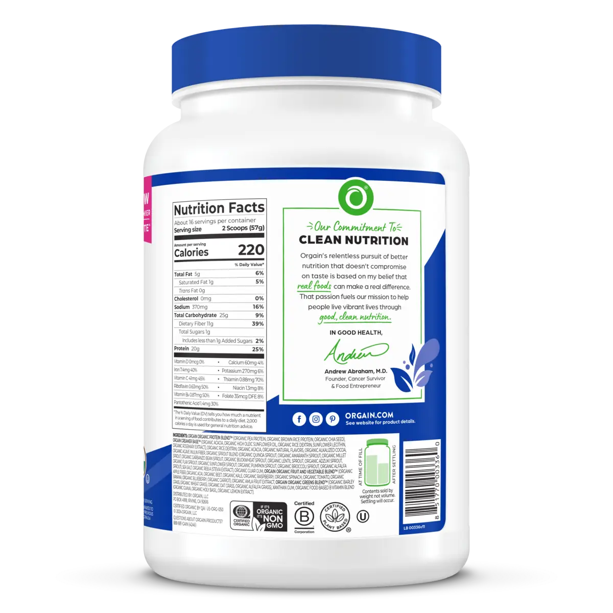 Organic Meal Powder - Creamy Chocolate Fudge - Image 4