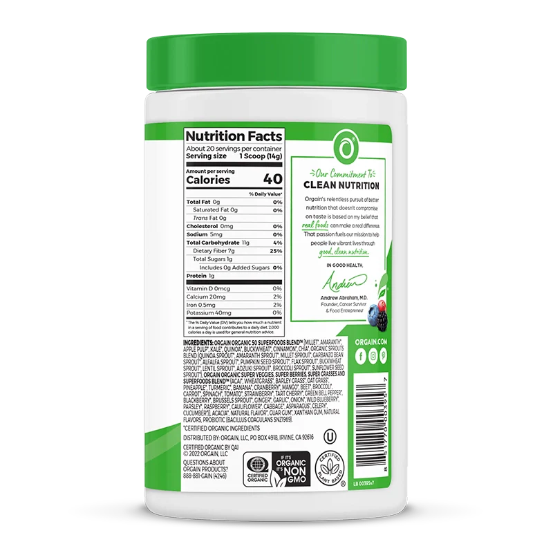 Organic Superfoods Probiotics Powder - Original - Image 3